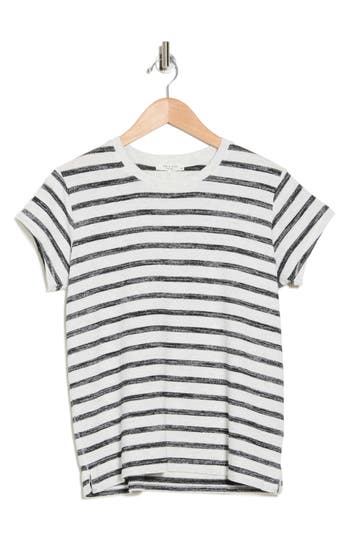 Rag & Bone Stripe Knit T-shirt In Earl Grey