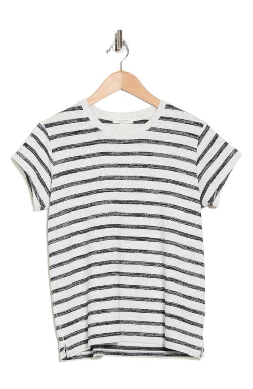 Rag & Bone Stripe Knit T-shirt In Earl Grey