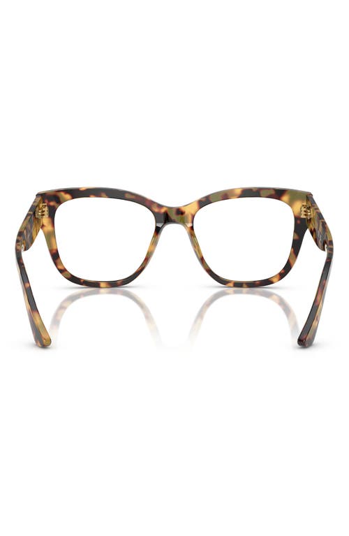 Vogue 51mm Square Optical Glasses In Yellow Tortoise