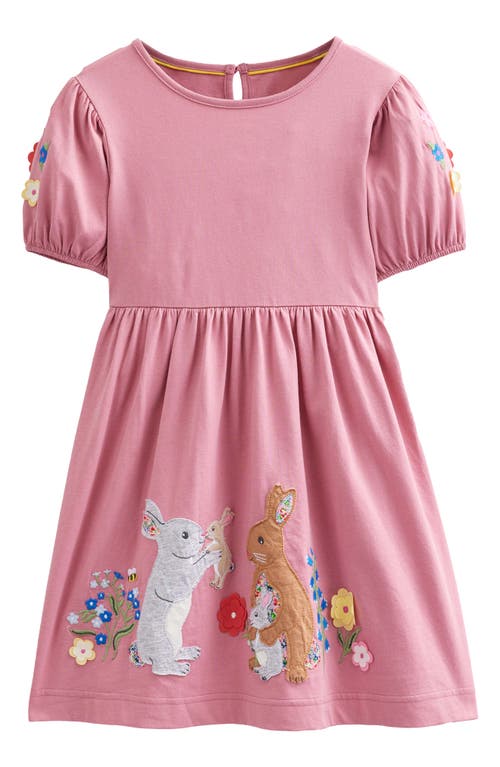 Mini Boden Big Appliqué Dress Formica Pink orders Ballerina Bunny (3-4Y)