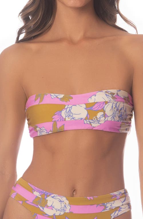 Shop Maaji Pink Fiore Lianna Multifit Reversible Bikini Top