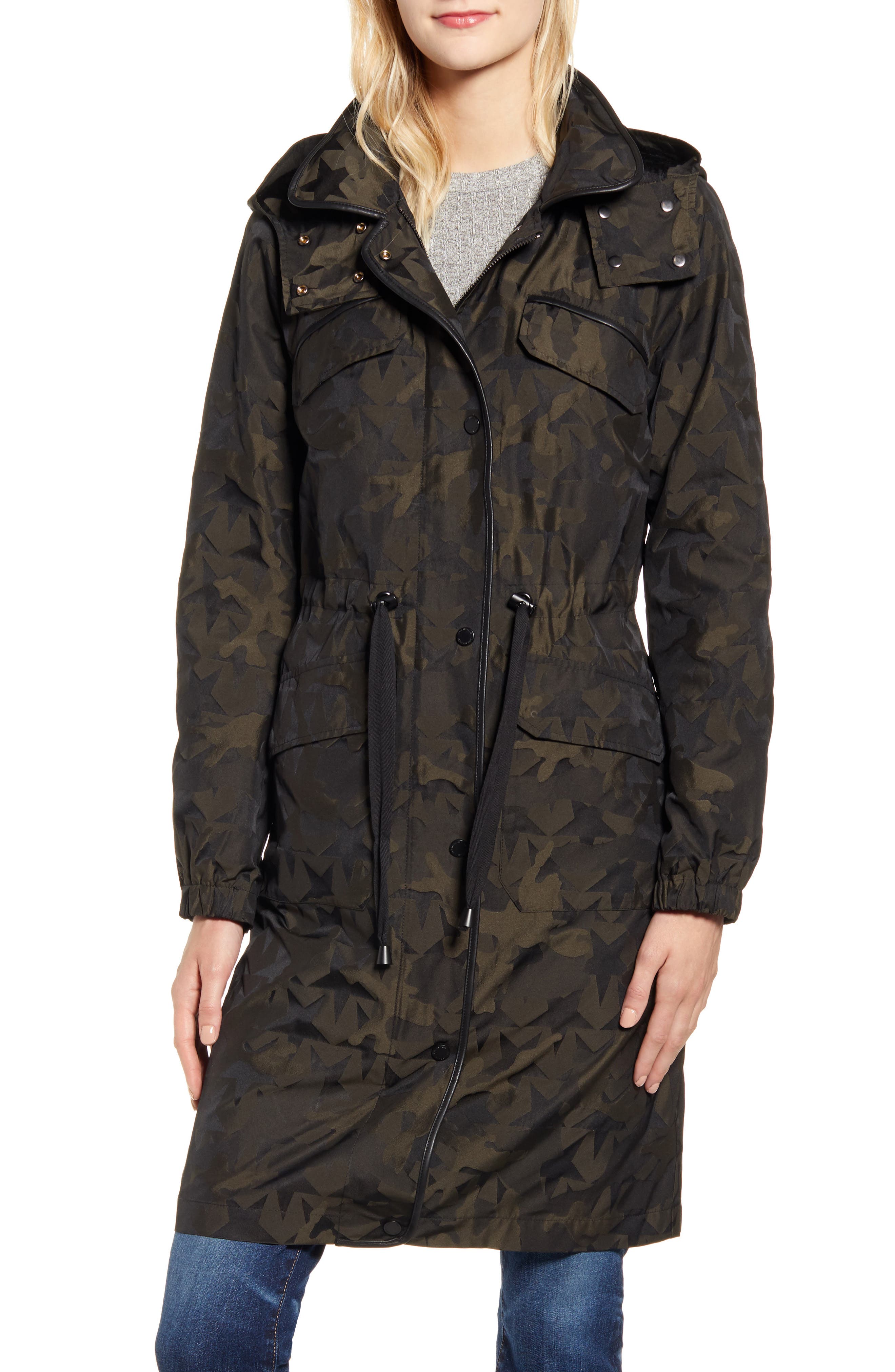 AVEC LES FILLES Water Resistant Hooded Raincoat Nordstrom Rack
