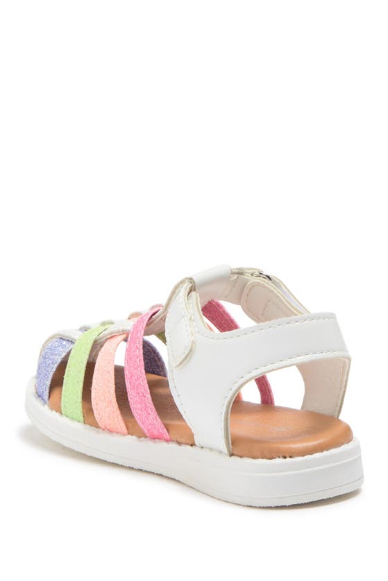 Josmo Glitter Fisherman Sandal In White Multi