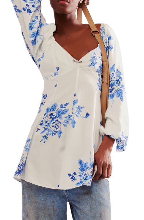 Free People Francesca Floral Print Long Sleeve Minidress Combo at Nordstrom,