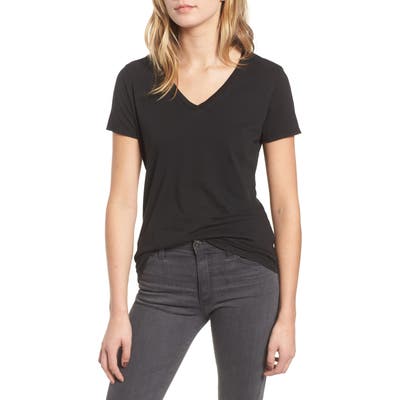Amour Vert Nico V-Neck Tee, Black