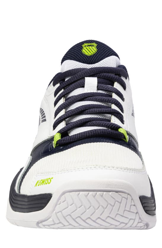 Shop K-swiss Speedex Tennis Shoe In White Peacoat Lime Green