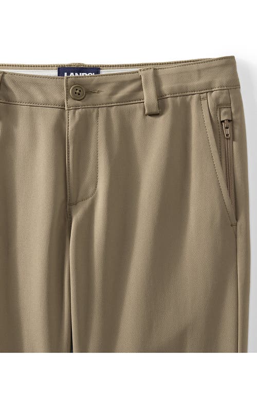 Shop Lands' End School Uniform Girls Active Performance Chino Pants In Khaki