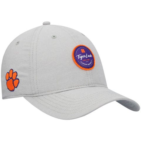 Mens LEGACY White Clemson Tigers Pride Patch Adjustable Hat Fan