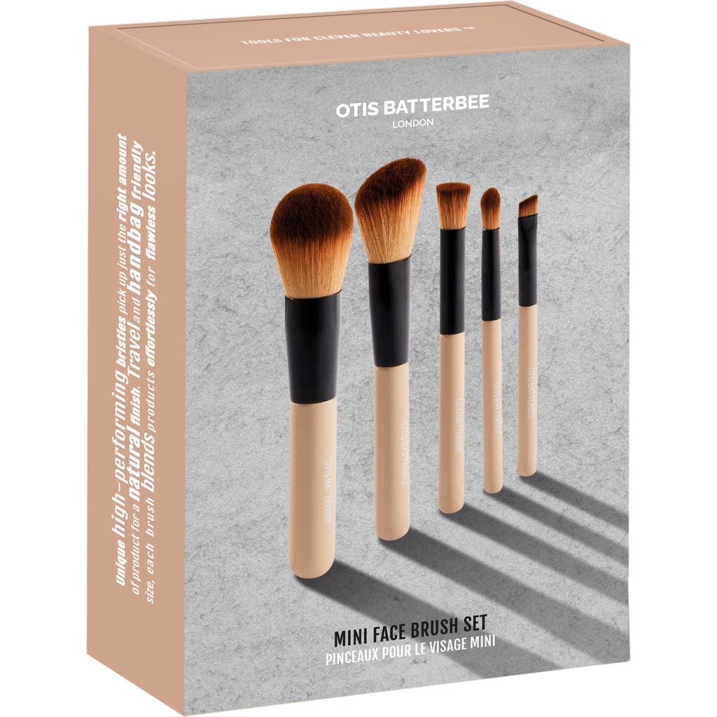 Otis Batterbee Mini 5-Piece Makeup Brush Set $40 Value in Beige