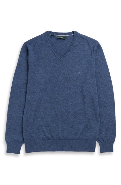 Shop Rodd & Gunn Phoenix Merino Wool V-neck Sweater In Lake