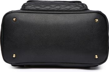 Monaco Travel Duffel Bag by Luli Bebe - Womens Designer Vegan Leather  Weekender Bag, Top Carry on Luggage (Pearl White)
