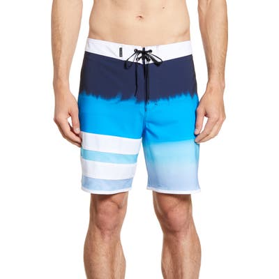 Hurley Phantom Block Party Fever Board Shorts, Blue