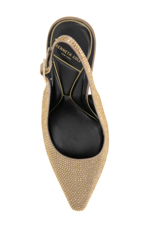 Kenneth Cole Quinnly Crystal Slingback Pointed Toe Pump In Shitake Satin