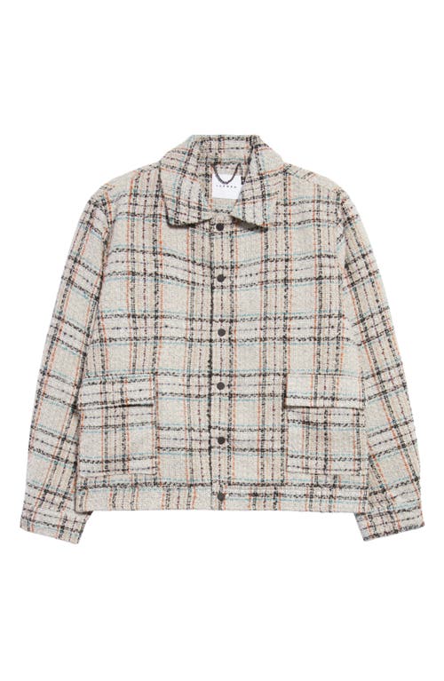 Topman Check Textured Shacket in Stone