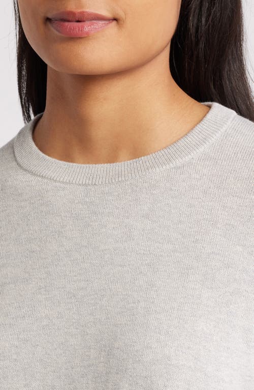 Shop Caslonr Caslon(r) Cotton & Cashmere Crewneck Sweater In Grey Light Heather