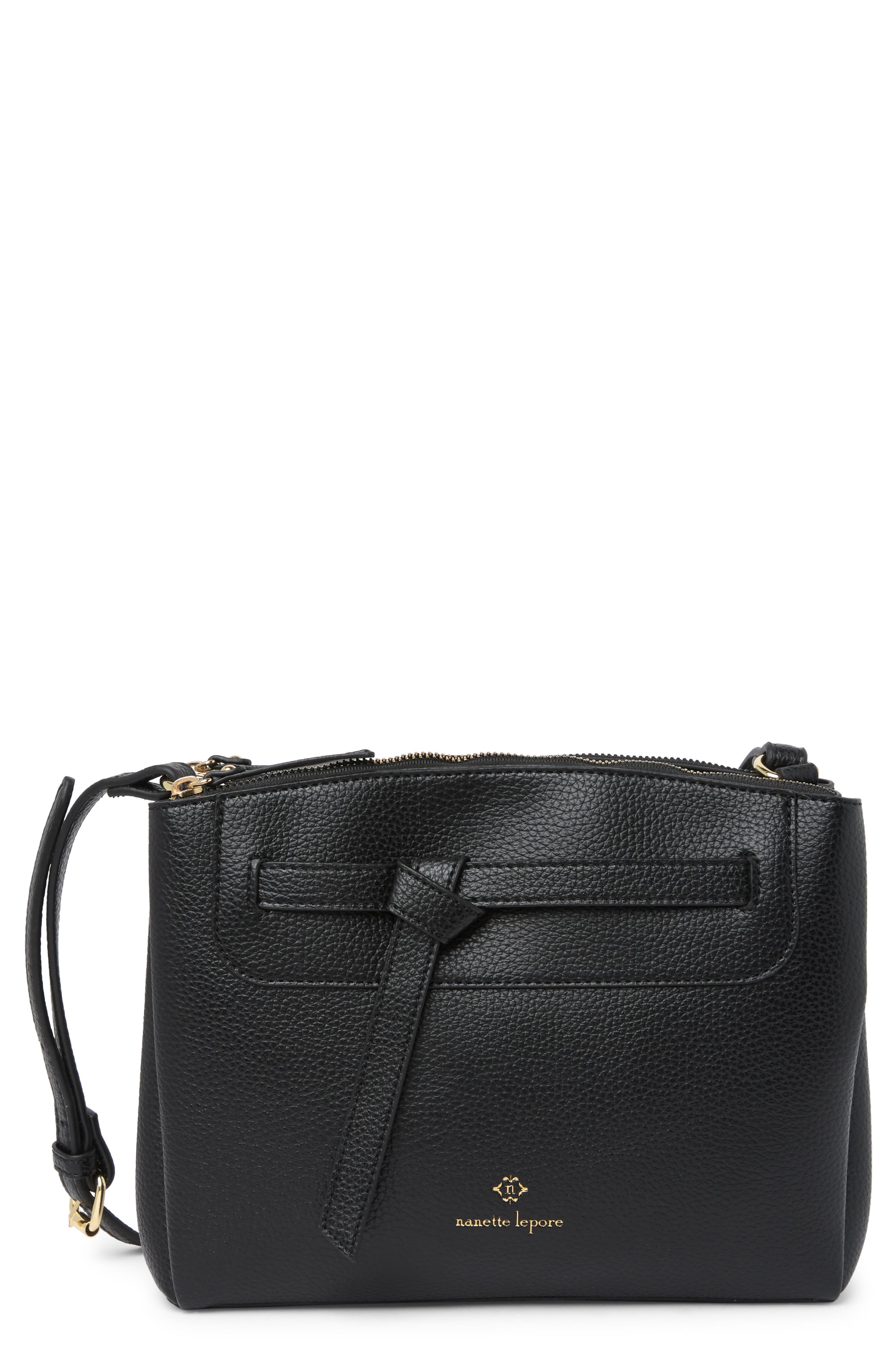 Nanette Lepore Gallia Triple Section Crossbody Bag In Black | ModeSens