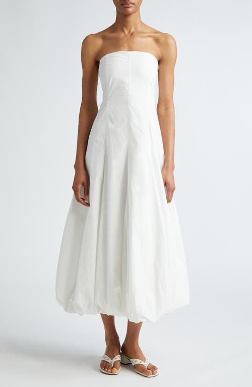 Paloma Wool Globo Strapless Bubble Hem Midi Dress White at Nordstrom, Us