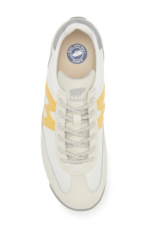 Shop Karhu Gender Inclusive Mestari Sneaker In Lily White/banana