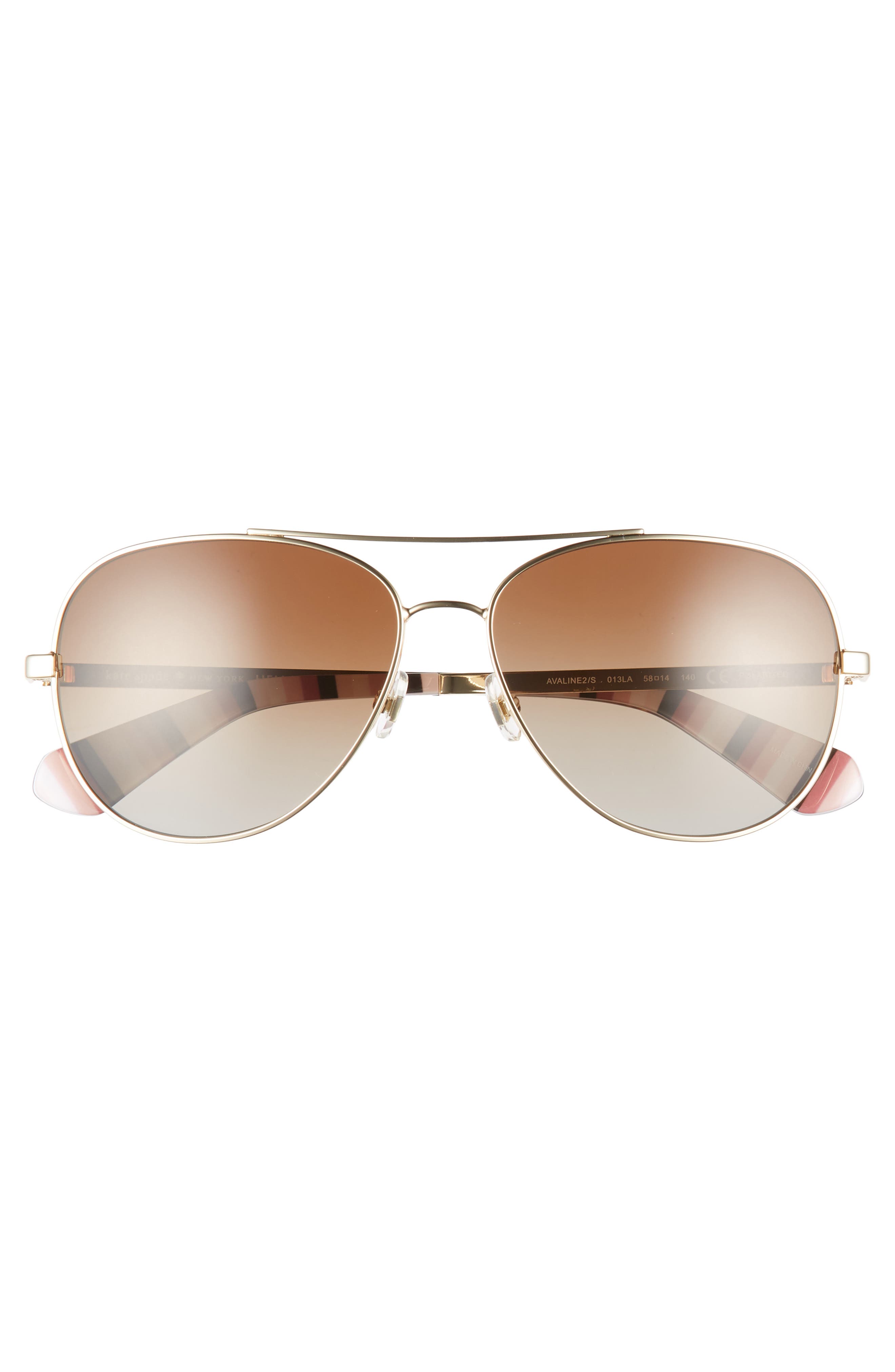 kate spade avaline aviator sunglasses rose gold