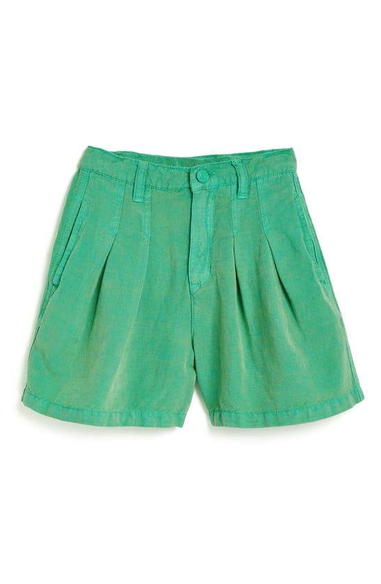 Shop Tractr Kids' Pleated A-line Shorts In Green