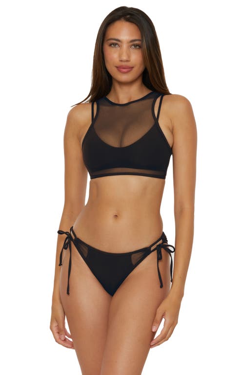 Shop Becca Muse Layered Multifit Bikini Top In Black