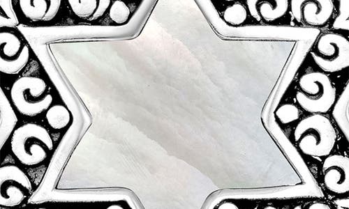 Samuel B. Silver Pearl Star Earrings In White
