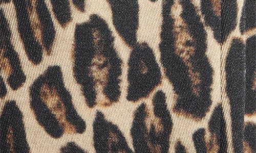 Shop Theory Leopard Print Wool Blend Jacket In Beige Multi