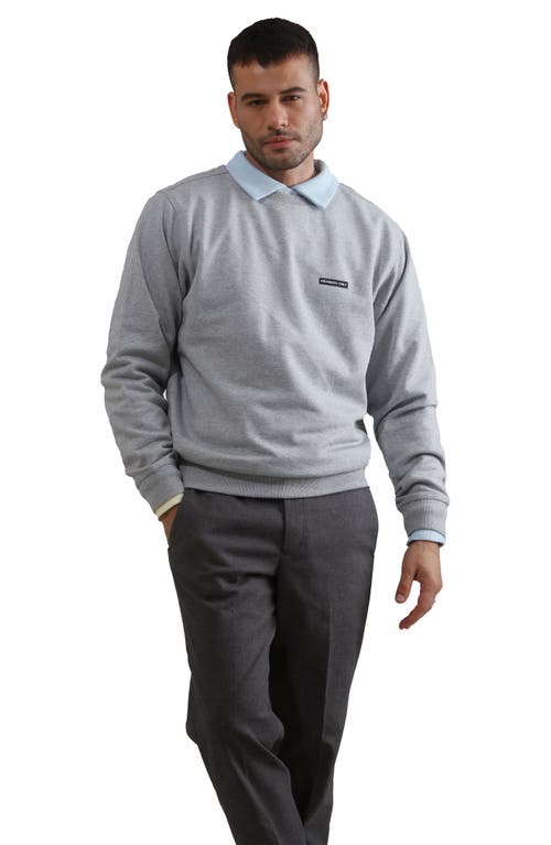 Shop Members Only Preston Crew Neck Sweatshirt In Grey