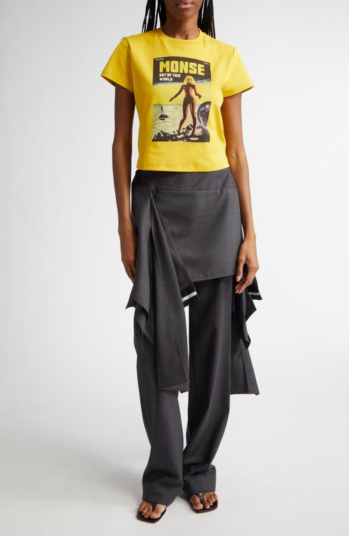 Shop Monse Tailored Skirt Trousers In Charcoal