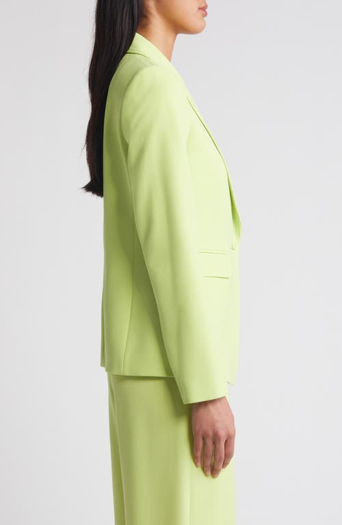 Shop Tahari Asl One-button Blazer In Lime