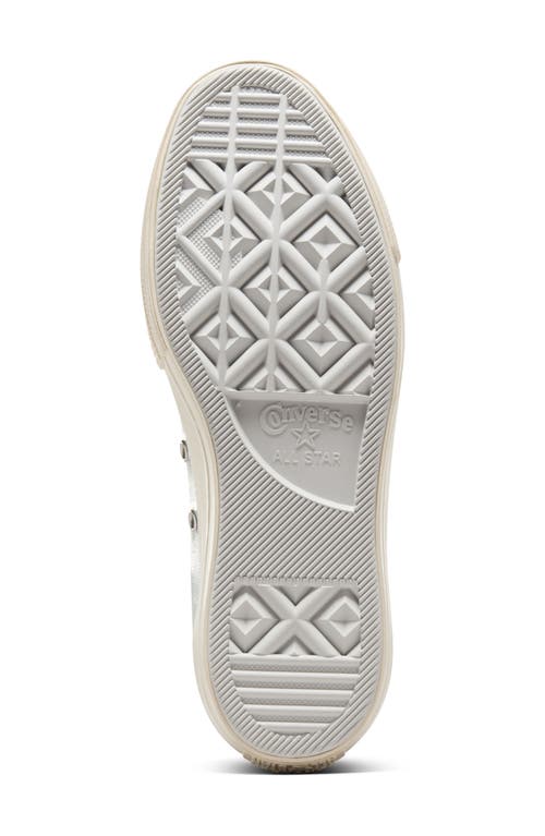 Converse Chuck Taylor® All Star® Lift Metallic High Top Platform Sneaker In Pure Silver/ Natural Ivory