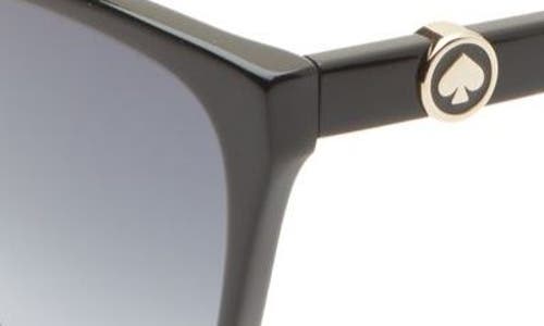 Kate Spade New York Amiyah 56mm Gradient Cat Eye Sunglasses In Black Gold/dark Grey