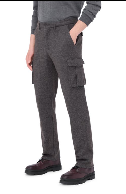 Shop Bugatchi Wool Blend Cargo Pants In Zinc