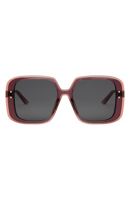 Dior 'highlight S3f 56mm Square Sunglasses In Burgundy