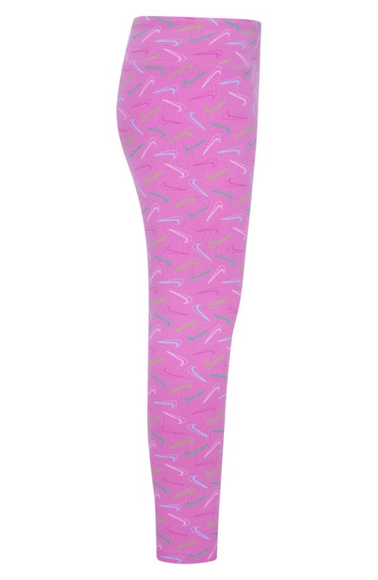 Shop Nike Kids' Swoosh Logo Leggings In Playful Pink