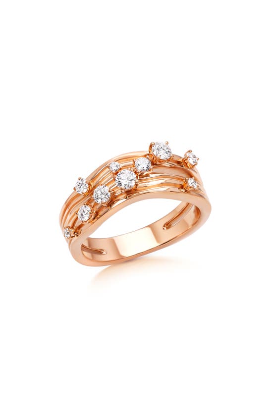 Shop Hueb Bahia Diamond Ring In Pink Gold