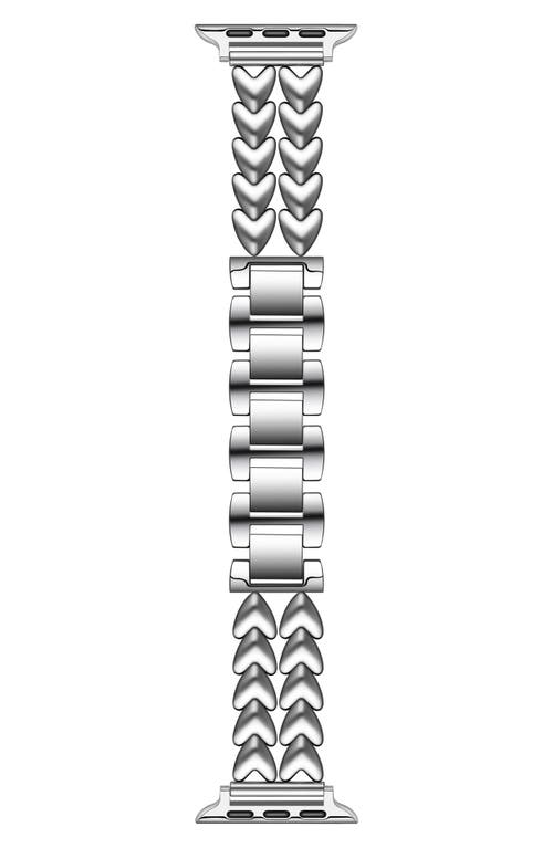 Shop The Posh Tech Crush Hearts Apple Watch® Bracelet Watchband In Silver