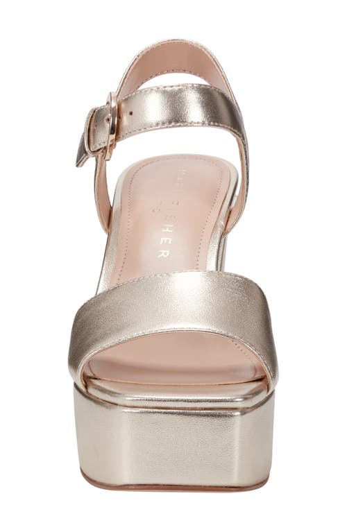 Marc Fisher Ltd Cinthia Platform Sandal In Gold