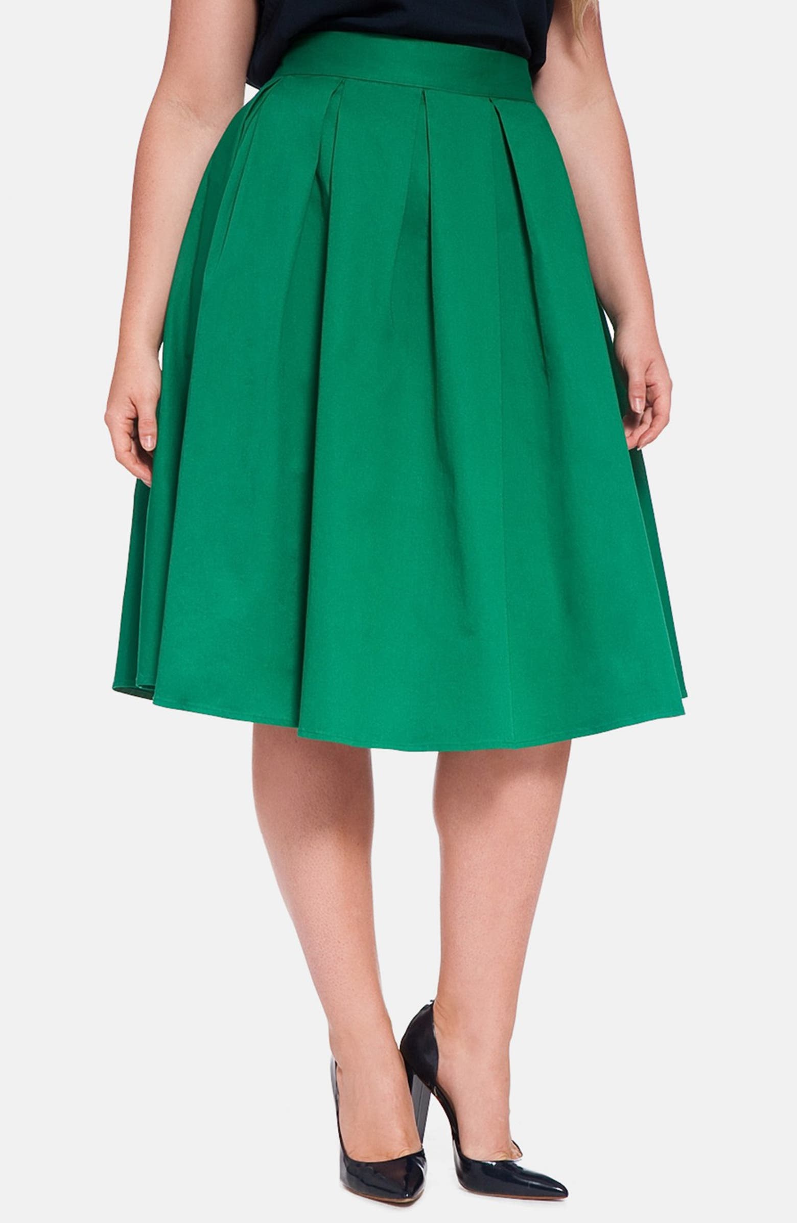 ELOQUII Full Midi Skirt (Plus Size) | Nordstrom