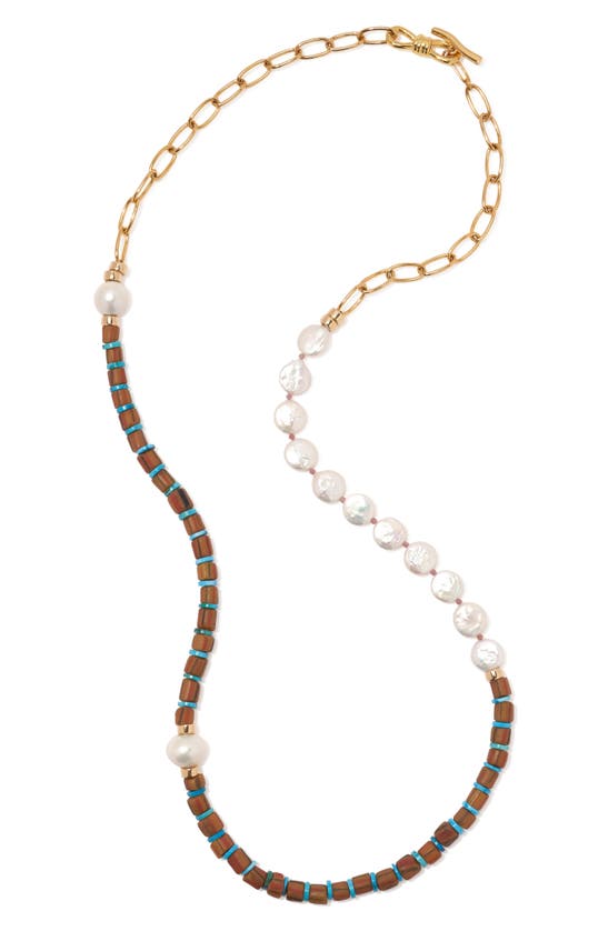 Shop Lizzie Fortunato Porto Covo Beaded Toggle Necklace In Multi