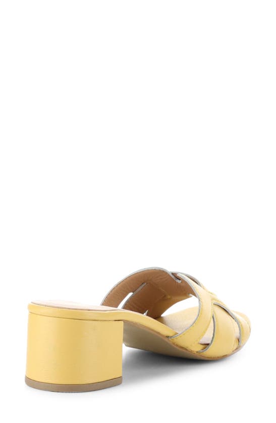 Shop Bos. & Co. Uplift Slide Sandal In Yellow Leather