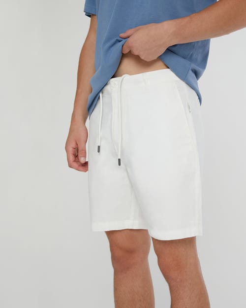 Shop Onia Stretch Linen Traveler Short In White