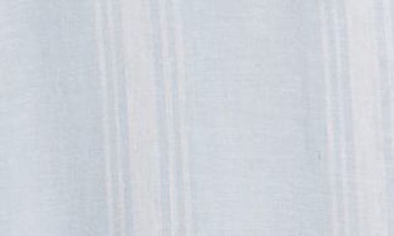 Shop Caslon Short Sleeve Linen Popover Top In Blue Skyway Bon Stripe
