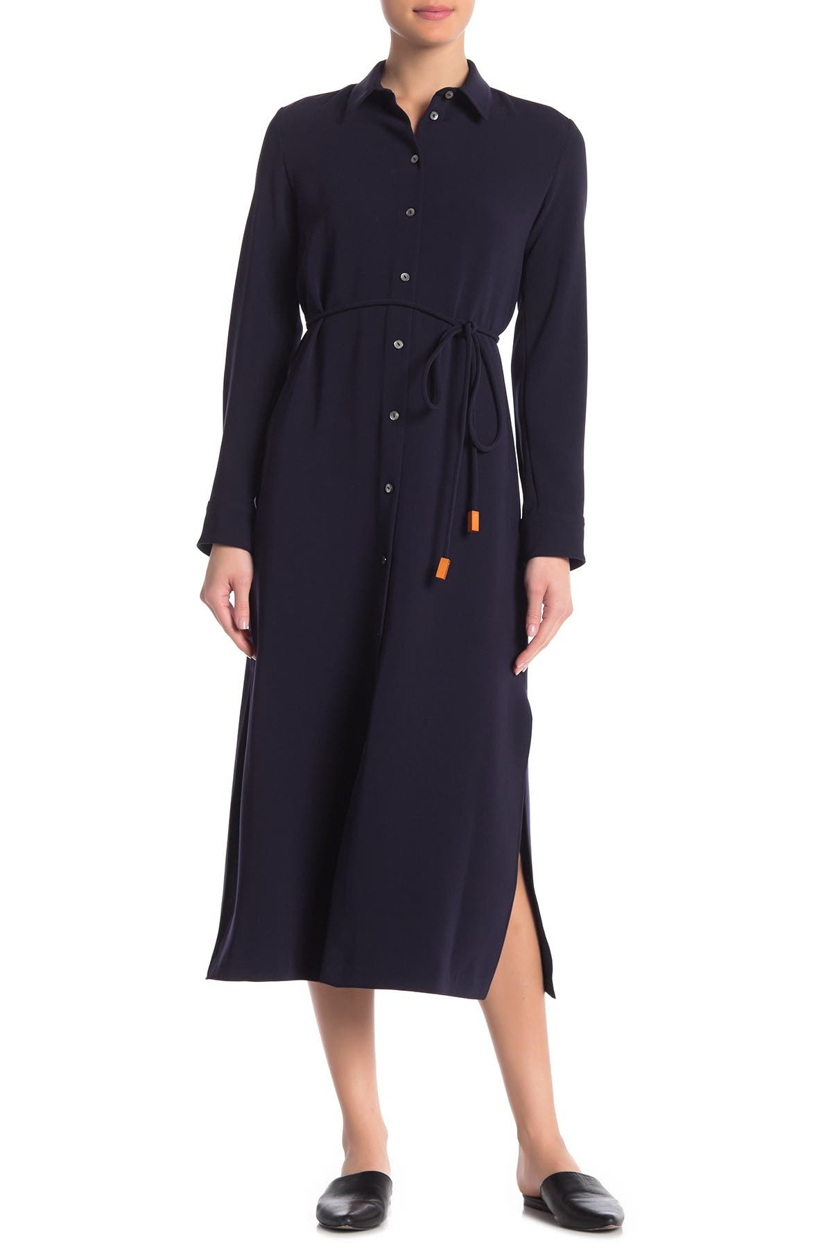 theory belted shirt dress