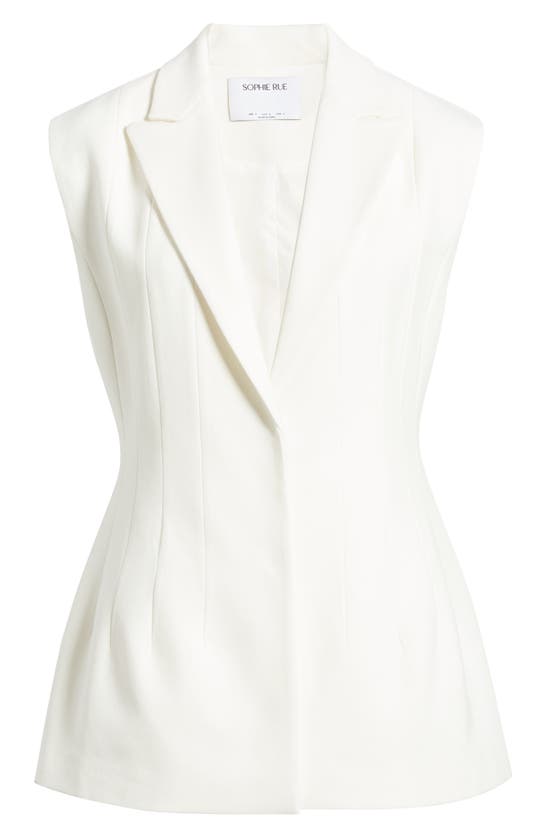 Shop Rue Sophie Theo Blazer Vest In Off White
