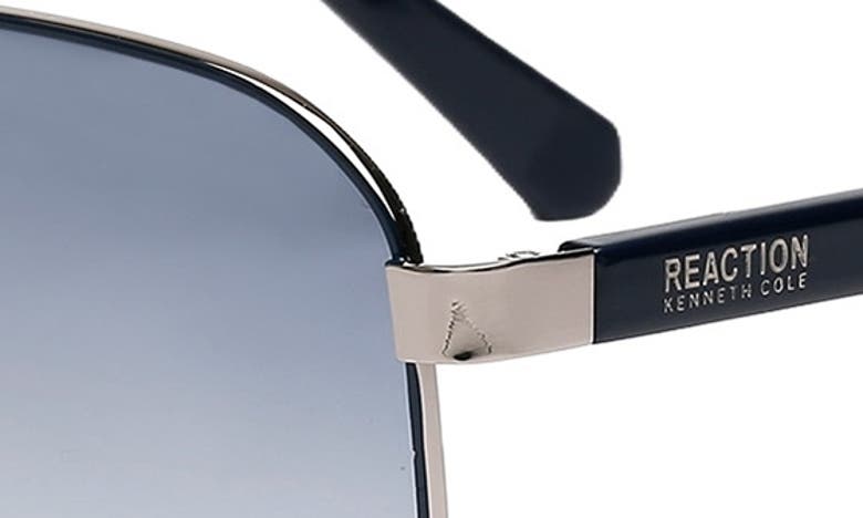 Shop Kenneth Cole 59mm Pilot Sunglasses In Shiny Gunmetal / Smoke
