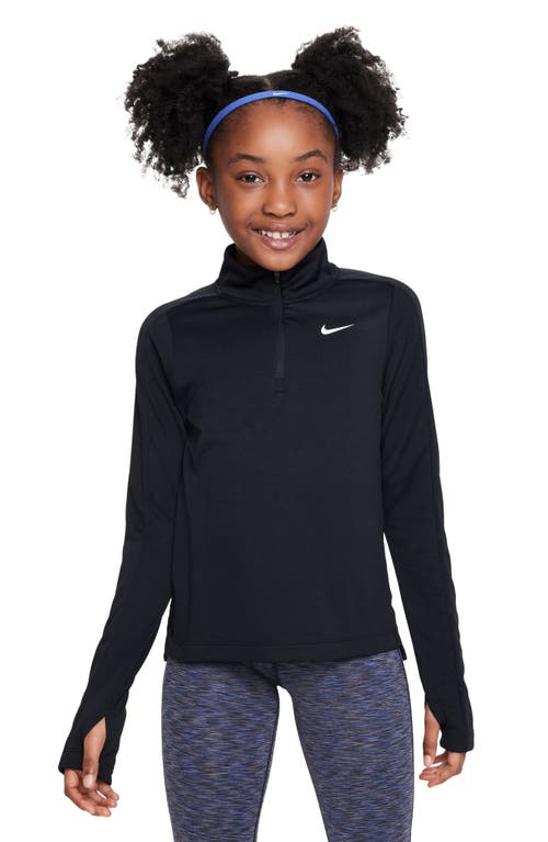 Nike Kids' Dri-FIT Half Zip Pullover Black/White at