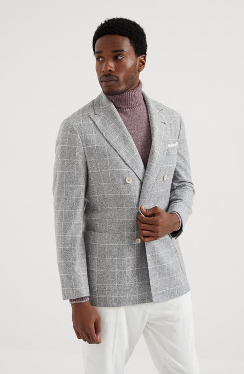 Shop Brunello Cucinelli Uconstructed Blazer In Pearl Grey