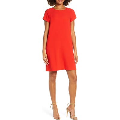 Chelsea28 Crepe Shift Dress, Red