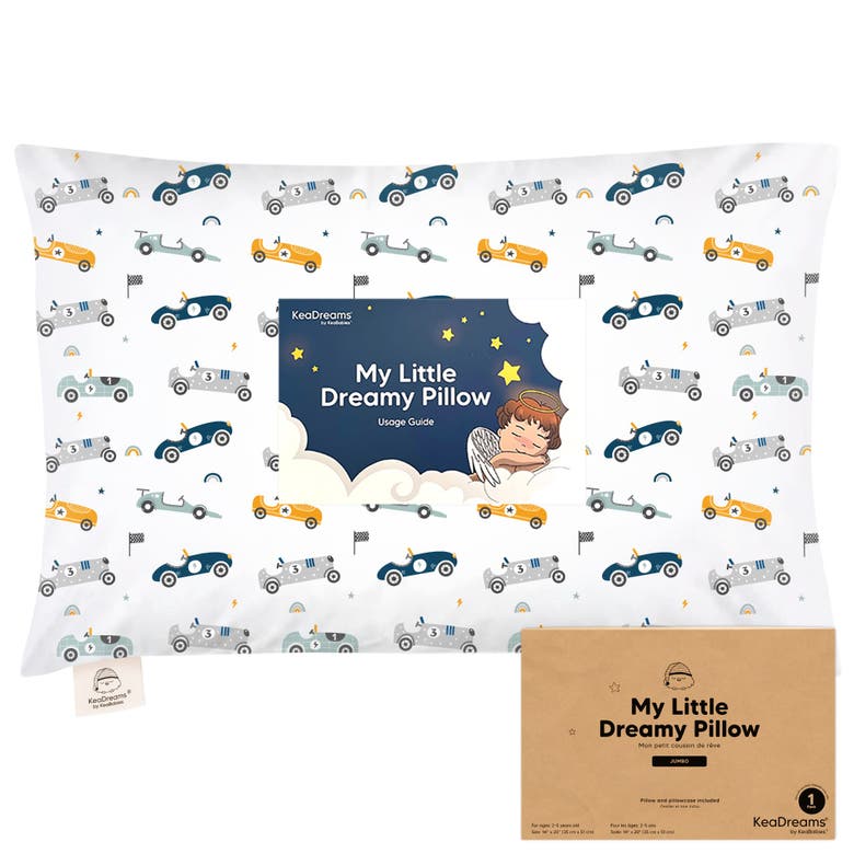 Shop Keababies Jumbo Toddler Pillow With Pillowcase In Racecar